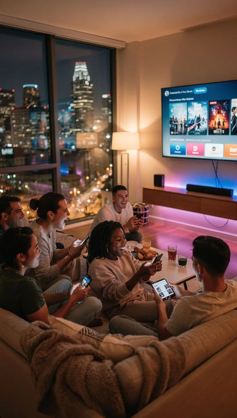 Illustration of interconnected IoT devices and technology